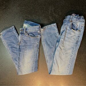 Blue Denim Straight Leg Jeans